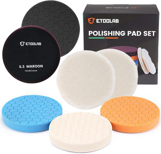 Buffing Polishing Pad Kit for Polishers - 7ps Pack